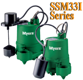 Myers SSM33I Series-1/3HP Cast Iron Submersible Pump