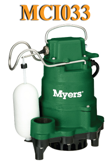 Myers MCI033 Series-Cast Iron Submersible Sump Pump
