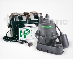 Hydromatic Battery Backup Sump Pump Systems 