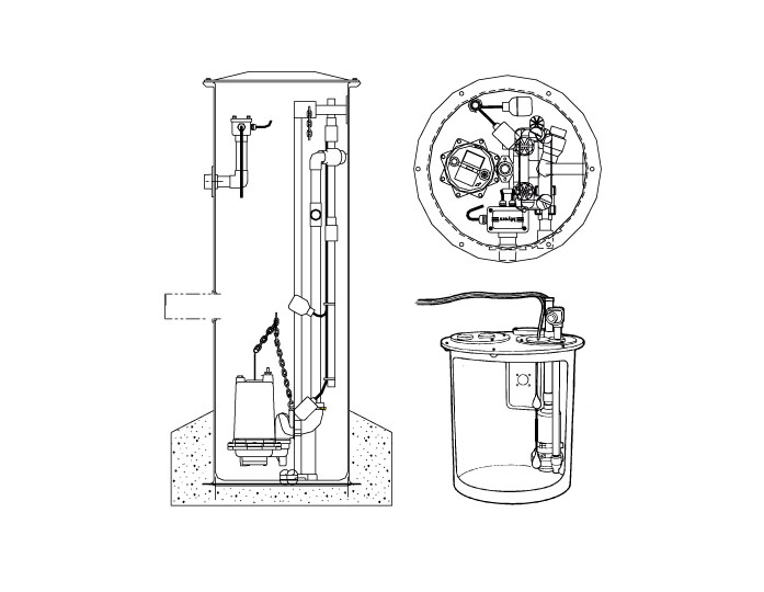 Myers MRG20 Single-Seal Grinder Pump System